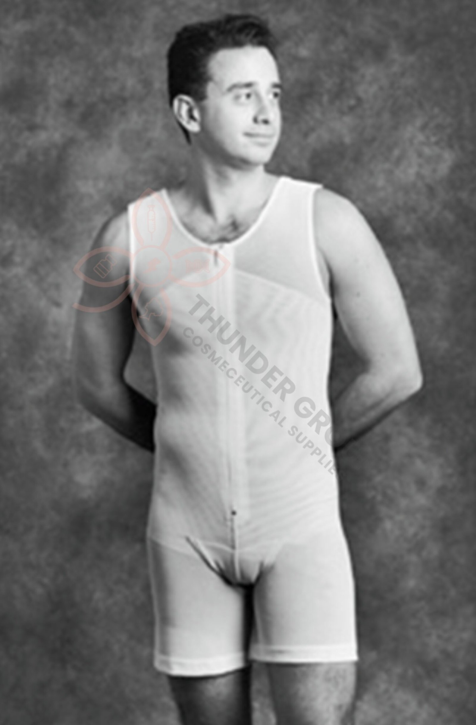 ES Medical ® Zippered abdominal gynecomastia male garment. - Image 2